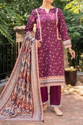 NUW3081 Digital Printed Khaddar Suit - 3 Piece